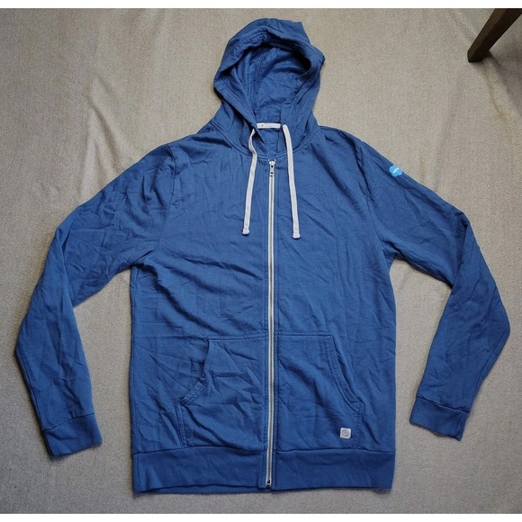 Marine Layer Afternoon Full Zip Hoodie Jacket Blue Medium Soft Casual Sweatshirt - Picture 2 of 10